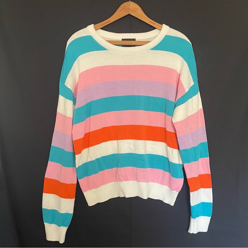 Lumiere S Striped Sweater | Retro Colored Stripes Cotton Blend